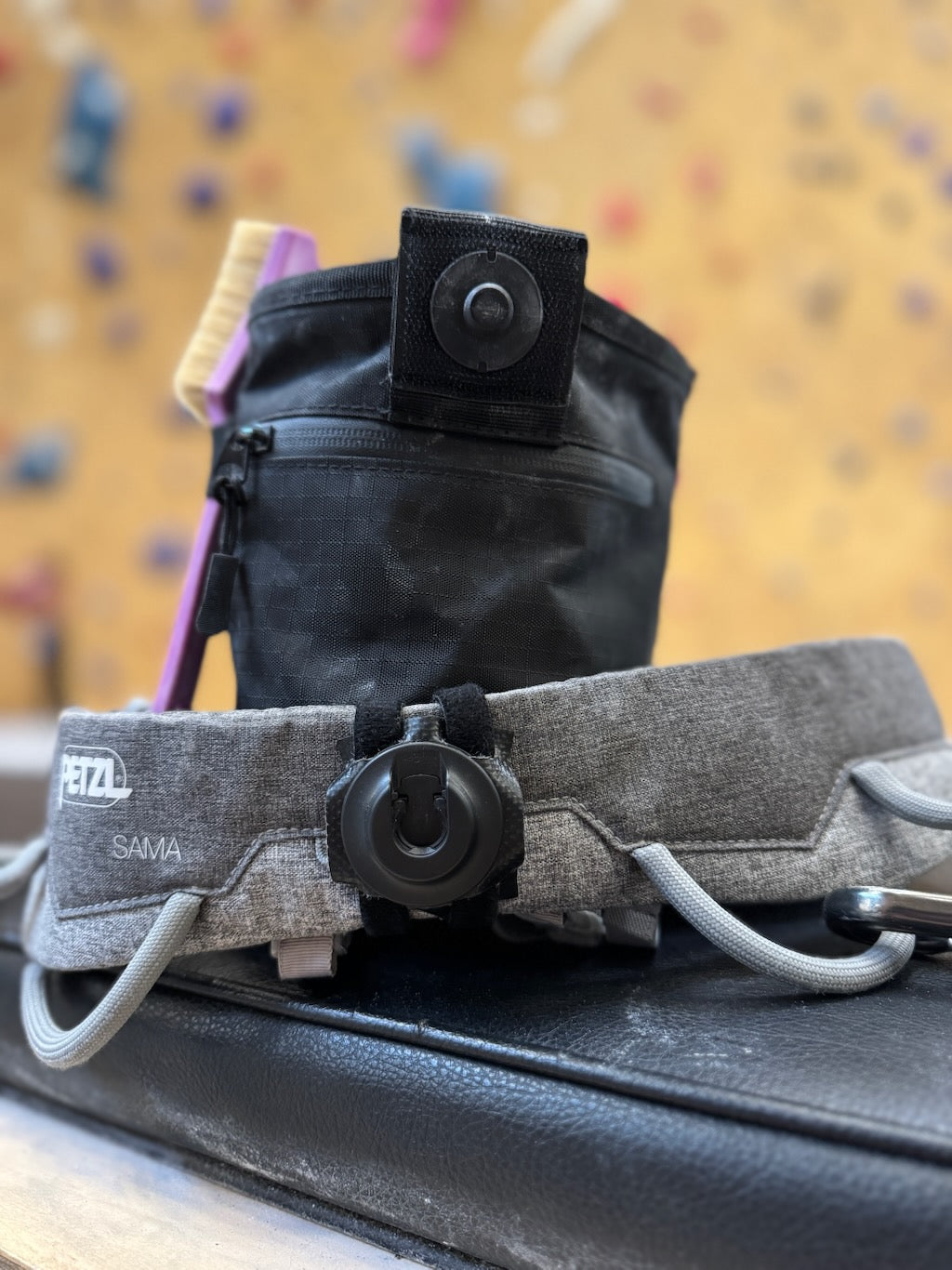 Harness Attachment Anchor for Quick Release Chalk Bag